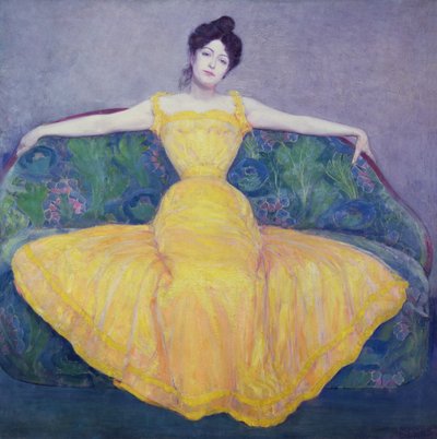 Dama con vestido amarillo de Max Kurzweil