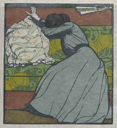 The Cushion (Martha Kurzweil Seated on a Divan) de Max Kurzweil