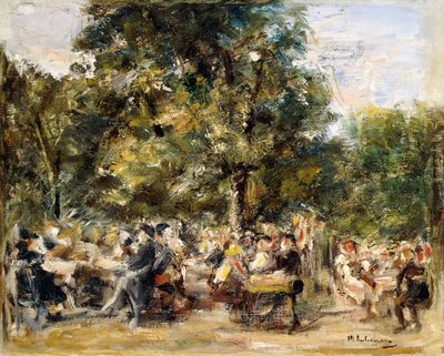 Un restaurante en el jardín junto al río Havel de Max Liebermann
