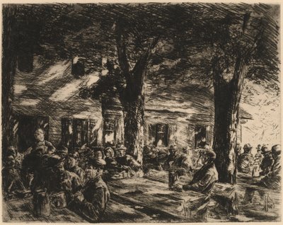 Un jardín de taberna en Rosenheim de Max Liebermann