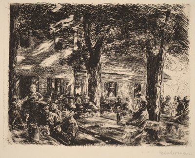 Un jardín de taberna en Rosenheim de Max Liebermann