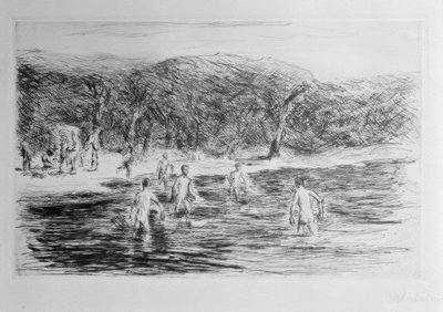 Niños bañándose de Max Liebermann
