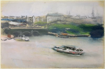 Binnenalster con el Lombardsbrucke, Hamburgo, 1910 de Max Liebermann