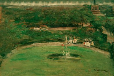 Vista desde el estudio del artista hacia la Plaza del Rey de Max Liebermann