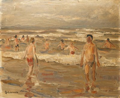 Niños Bañándose en el Mar, 1899 de Max Liebermann
