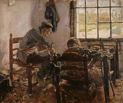 Taller de zapatero de Max Liebermann