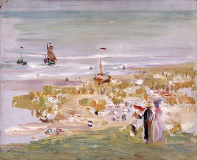 La playa, Scheveningen, 1900 de Max Liebermann
