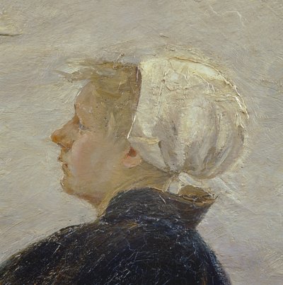 (detalle) de Reparando las redes, 1889 de Max Liebermann