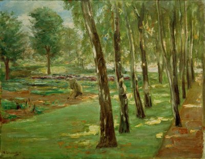 La avenida de abedules en el jardín de Wannsee – Vista del campo de coles de Max Liebermann