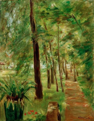 La avenida de abedules en el jardín de Wannsee hacia el este de Max Liebermann