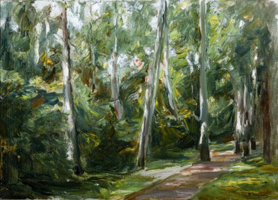 La avenida de abedules en el jardín de Wannsee hacia el suroeste de Max Liebermann