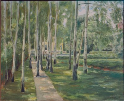 La avenida de abedules en el jardín de Wannsee hacia el oeste de Max Liebermann
