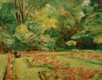 La terraza de flores en el jardín de Wannsee hacia el norte de Max Liebermann