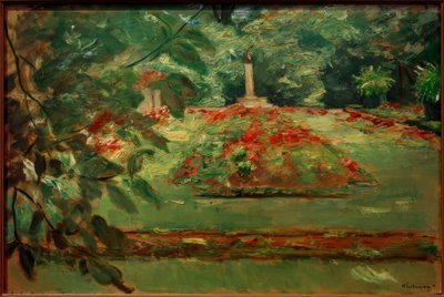 La terraza de flores en el jardín de Wannsee hacia el norte de Max Liebermann