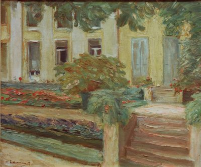 La terraza de flores en el jardín de Wannsee hacia el suroeste de Max Liebermann