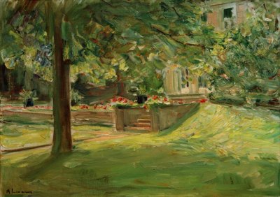 La terraza de flores hacia el suroeste / Jardín de Wannsee de Max Liebermann