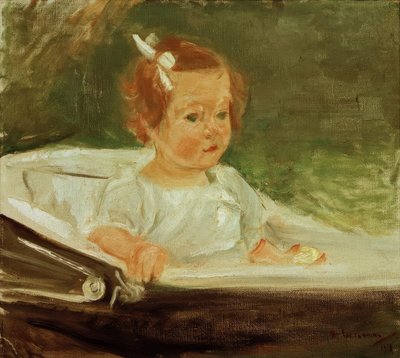 La nieta en el cochecito hacia la derecha de Max Liebermann