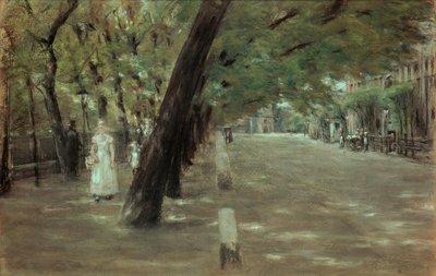 La avenida de la iglesia en St. Georg, Hamburgo de Max Liebermann