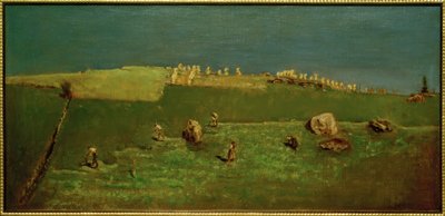 Los segadores - Cosecha de heno en Tirol de Max Liebermann