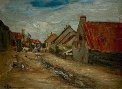 Calle del pueblo en Holanda de Max Liebermann