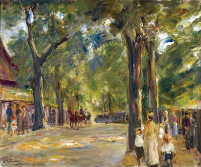 Figuras en la Grosse Seestrasse en Wannsee de Max Liebermann