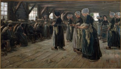 Trilla de lino en Laren de Max Liebermann