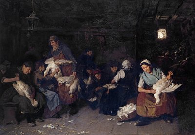 Mujeres desplumando gansos de Max Liebermann