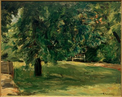 Banco de jardín bajo el castaño en el jardín de Wannsee de Max Liebermann