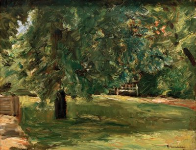 Banco de jardín bajo el castaño en el jardín de Wannsee de Max Liebermann