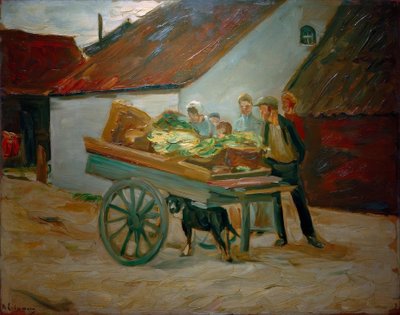 Carro de verduras - Carro de perros de Max Liebermann