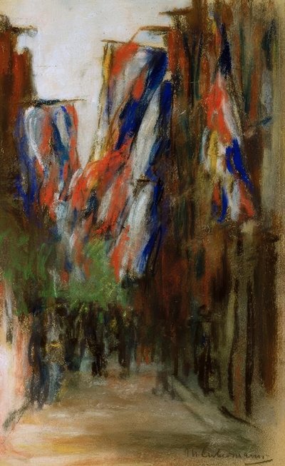 Calle holandesa con banderas de Max Liebermann