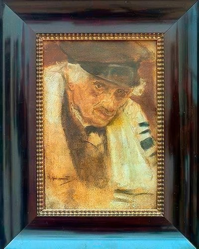 Judío con manto de oración de Max Liebermann