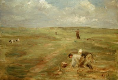 Recolectores de patatas en las dunas de Zandvoort de Max Liebermann