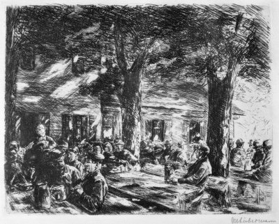 Jardín de la bodega en Rosenheim de Max Liebermann
