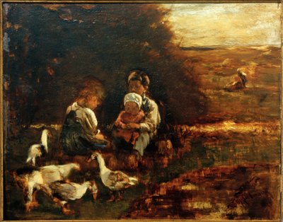 Pequeños pastores de gansos de Max Liebermann