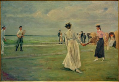 M.Liebermann, jugador de tenis en el mar de Max Liebermann