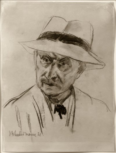 Max Liebermann / Autorretrato con sombrero panamá de Max Liebermann