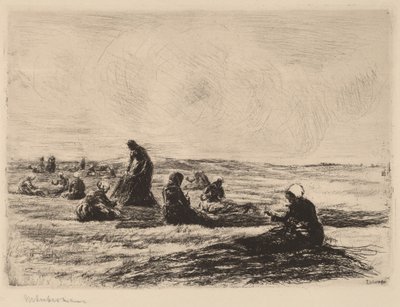 Remendando las redes, 1894 de Max Liebermann