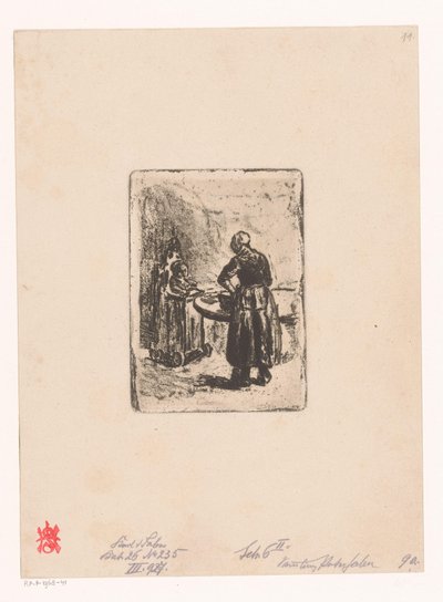 Madre e hijo en la mesa de Max Liebermann