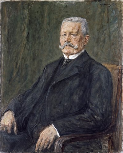 Retrato del presidente Paul von Hindenburg 1847-1934, por Max Liebermann (1847-1935) Museo Estatal de Baja Sajonia, Hannover de Max Liebermann