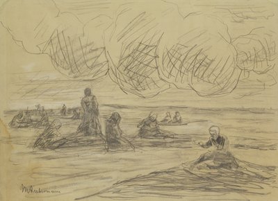 Reparando las redes, 1894 de Max Liebermann