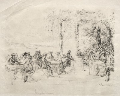 Restaurante junto al agua de Max Liebermann