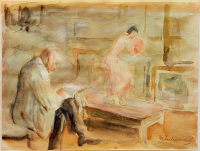 Autorretrato con modelo en el estudio de la villa Wannsee de Max Liebermann