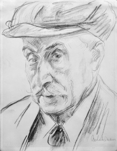 Autorretrato con gorra de Max Liebermann