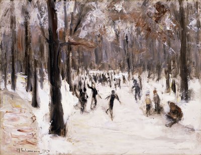 Patinadores en el Tiergarten, Berlín, 1924 de Max Liebermann