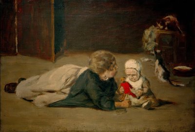 Niños jugando – Estudio de Max Liebermann