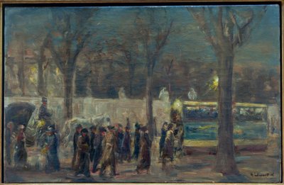 Escena callejera en la Puerta de Brandeburgo (Tarde en Brandeburgo) de Max Liebermann