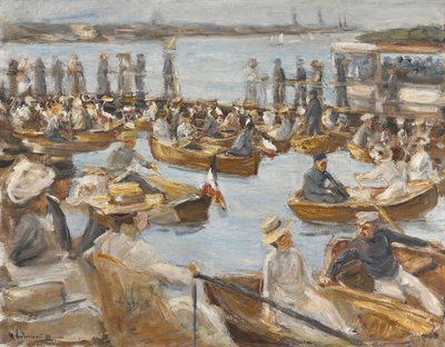 Tarde de verano en el río Alster, Hamburgo de Max Liebermann