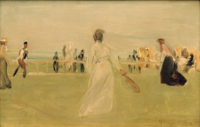 Jugadores de tenis en el mar de Max Liebermann