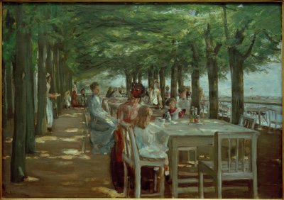 Terraza en el restaurante Jacob en Nienstedten en el Elba de Max Liebermann